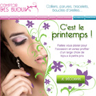 Mailing pour le site Comptoir des bijoux, Photoshop